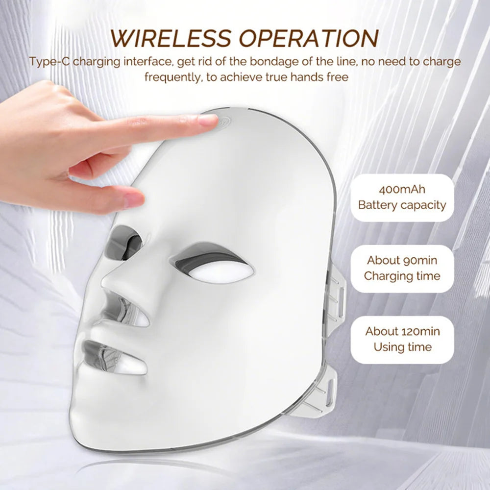 LUMSKIN™ 7-Kleuren LED Gezichtsmasker – Voor Huidverjonging & Acnebehandeling